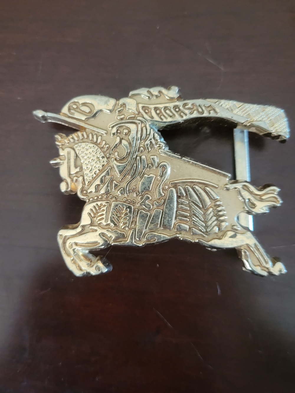 Burberry Gold-Tone Equestrian Horse and Rider Accent